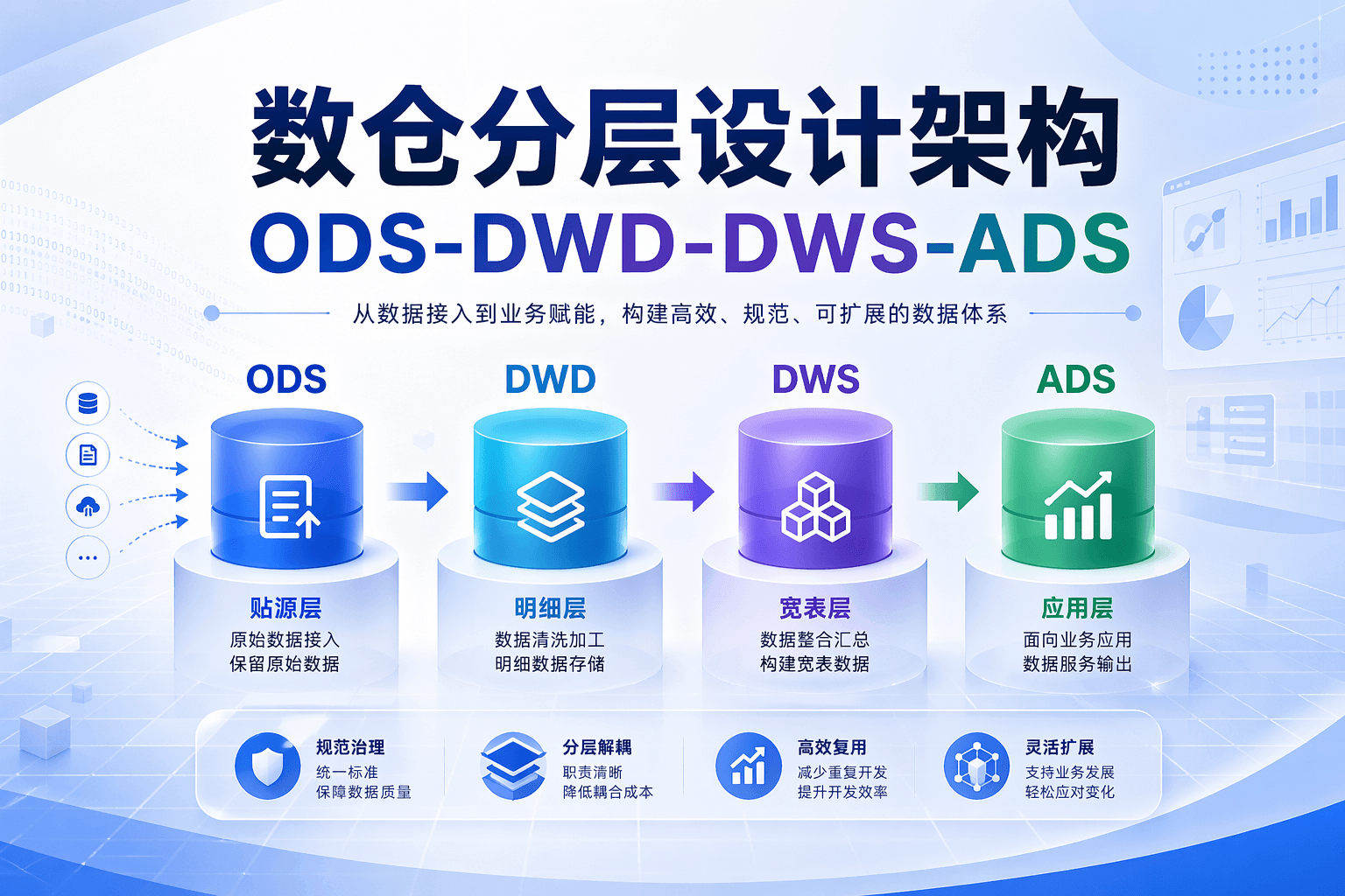 数仓分层设计架构：ODS-DWD-DWS-ADS